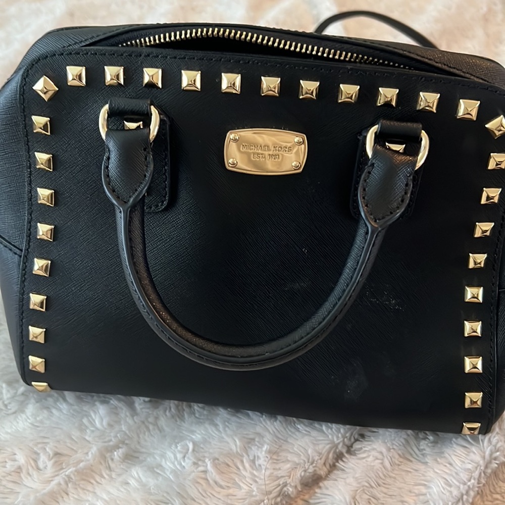 Michael Kors black leather purse